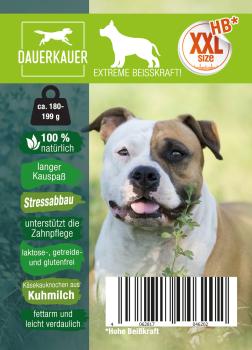 Dauerkauer 180-199 g - Gr. XXL - hohe Beißkraft - Käseknochen-Kauspass