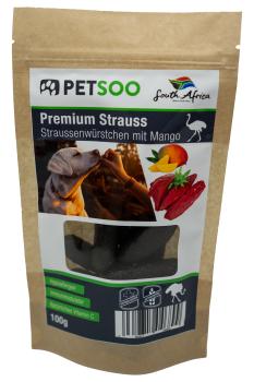 Premium Straußenwürstchen mit Mango - 100 g - Vitamin C