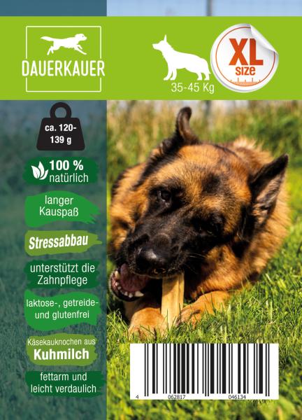 Dauerkauer 120-139 g - Gr. XL - Käseknochen-Kauspass