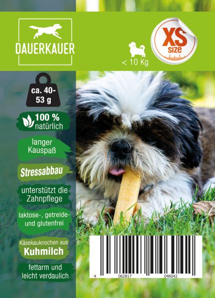 Dauerkauer 40-53 g - Gr. XS -  Käseknochen-Kauspaß
