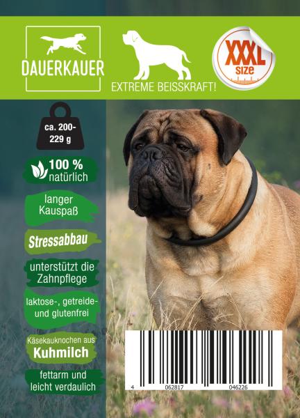 Dauerkauer 200-229 g - Gr. XXXL - Käseknochen-Kauspass